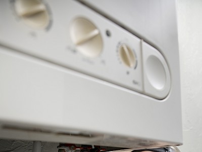 Boiler controls close up